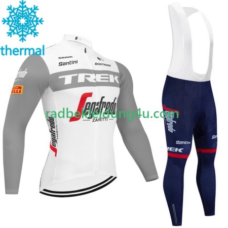 Set Langarmtrikot + Trägerhose Lange Winter Thermal Fleece Trek Segafredo 2023 N003
